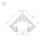 Профиль PDS45-T-2000 ANOD Black (ARL, Алюминий)