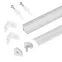 Профиль с экраном ARH-KANT-H16-2000 ANOD+OPAL (Алюминий)