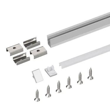 Профиль с экраном SL-MINI-8-H12-2000 ANOD+OPAL (Алюминий)