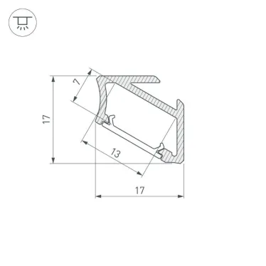 Профиль ALM-V60-2000 ANOD | 026693 | Arlight