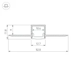 Профиль FANTOM-BENT-W12-TOP-2000 ANOD (ARL, алюминий)