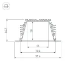 Профиль KLUS-POWER-RW70FS-2000 ANOD | 019882 | Arlight