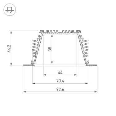Профиль KLUS-POWER-RW70FS-2000 ANOD | 019882 | Arlight