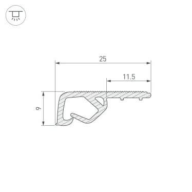 Экран ARH-DECORE-S12 Square Clear (ARL, Пластик)