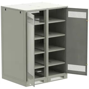 Шкаф LINEA B (пустой) 1700х1200х950мм двустворчатая металлическая дверь серый