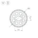 Профиль силиконовый WPH-FLEX-ROPE-D22-360deg-S8-5m WHITE (ARL, силикон)