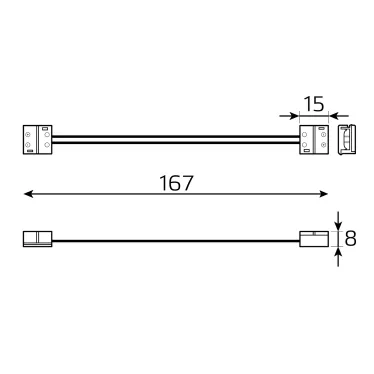 Набор коннекторов для светодиодной ленты 2835 8мм 3528/3014/2835 12В 8мм Basic Gauss