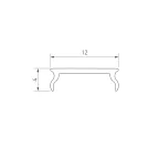 Экран ARH-WIDE-B-H20-2000 Square Frost-PM (ARL, Пластик)