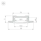 Профиль SL-SLIM-H7-F25-2000 ANOD (ARL, Алюминий) (профиль без экрана)