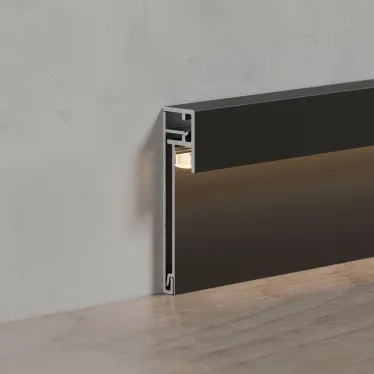 Профиль PLINTUS-H54B-2000 BLACK (Arlight, Алюминий)