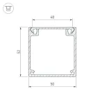 Профиль BOX52-2000 ANOD | 017356 | Arlight