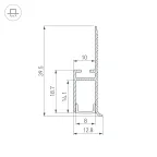 Профиль WALL-FANTOM-W10-2000 ANOD (Алюминий)