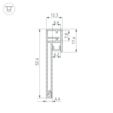 Профиль PLINTUS-H54B-2000 WHITE (Arlight, Алюминий)
