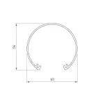 Экран SL-ROUND-D60-2000 OPAL (ARL, Пластик)