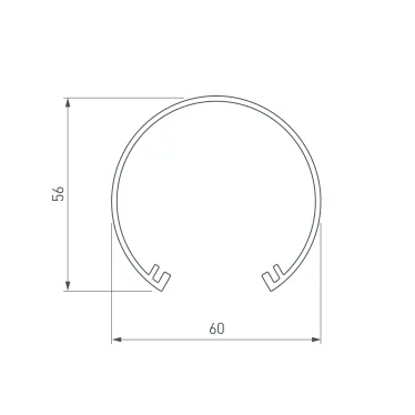 Экран SL-ROUND-D60-2000 OPAL (ARL, Пластик)