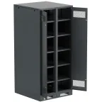 Шкаф LINEA B (пустой) 1700х900х950мм двустворчатая металлическая дверь черный