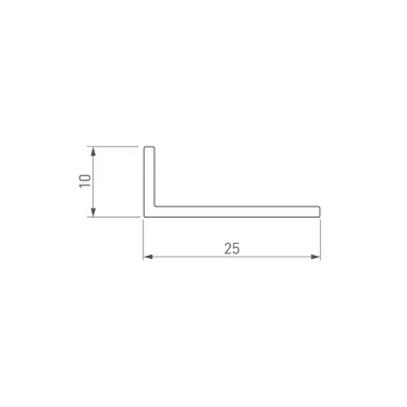 Уголок ARH-W25х10х1,5-2000 ANOD (ARL, алюминий)
