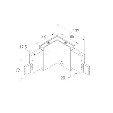 Крестовина PLS-LOCK-H25-Х90 BLACK (с экраном MAT-L) (ARL, Металл)