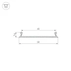 Профиль-верх TOP-LINIA53-С-2000 ANOD | 016990 | Arlight