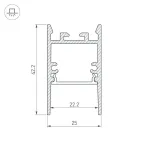 Профиль SL-COMFORT-2542-2000 ANOD BLACK (Arlight, Алюминий) | 031729 | Arlight