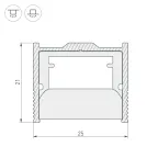 Профиль-держатель WPH-FLOOR22-2000 ANOD (ARL, Металл)
