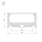 Профиль ARH-LINE-2448-2000 ANOD | 018684 | Arlight