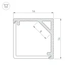 Профиль SL-KANT-H16-2000 WHITE (Алюминий)