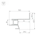 Профиль СEIL-S18-SHADOW-SIDE-3000 BLACK (ARL, алюминий)
