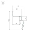 Профиль STRETCH-SHADOW-2000 WHITE (A2-CONTOUR-PRO) (Arlight, Алюминий)