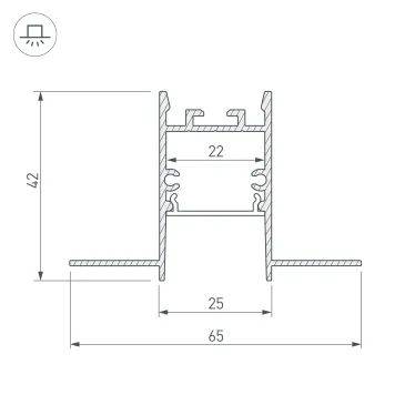 Профиль SL-COMFORT22-FANTOM-2000 ANOD (, Алюминий)