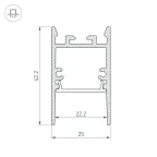 Профиль SL-COMFORT-2542-2000 BLACK (Arlight, Алюминий)