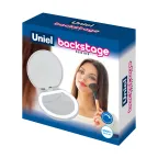 Зеркало карманное ULK-F72 DIM/RECH WHITE с подсветкой (1Х+2Х) с диммером Серия Backstage Аккумулятор Li-Ion 300мАч в/к Белый ТМ