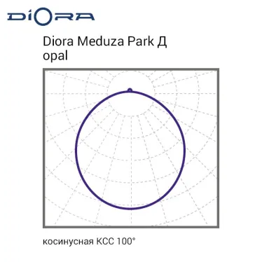 Светодиодный светильник Diora Meduza Park 120/12000 Д opal 3K