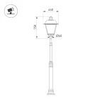 Светильник светодиодный OXOR-GRADUA-LUZ-O-460x750-35W Day4000 (BK, 120 deg, 230V) IP65 (ARL)