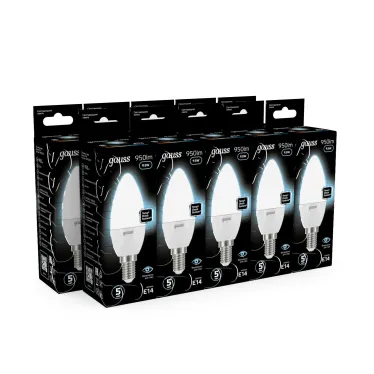 Лампа светодиодная LED 9.5 Вт 950 лм 4100К свеча нейтральный E14 AC 220В Black Gauss