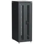 Шкаф напольный сетевой 19' LINEA N 33U 600х800мм передняя распашная перфорированная дверь задняя перфорированная черный