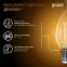 Лампа светодиодная филаментная LED 9 Вт 680 лм 2700К свеча на ветру теплый E14 AC 220В прозрачная колба Black Filament Gauss
