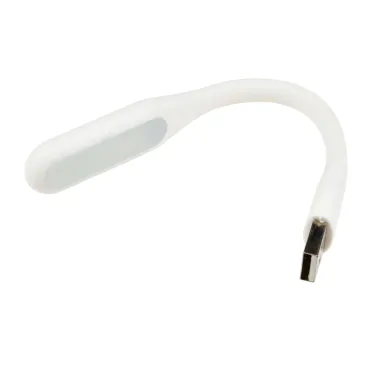 White Светильник-фонарь переносной, прорезиненный корпус, 6 LED, питание от USB-порта. Упаковка-картон, цвет-белый.
