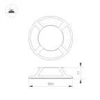 Накладка ART-DECK-CAP-LID4-R65 (SL, STEEL) (металл)