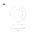Накладка ART-DECK-CAP-LID1-R65 (SL, STEEL) (Arlight, Металл)