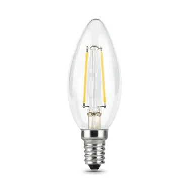 Лампа светодиодная филаментная LED 9 Вт 680 лм 2700К свеча теплый E14 AC 220В прозрачная колба Black Filament Gauss