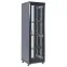 Шкаф напольный 42U 600х800х2054мм стеклянная дверь RAL 9005 черный