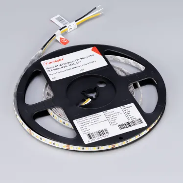 Лента RT-A120-8мм 12V White-MIX (9.6 W/m, IP20, 2835, 5м) (Открытый)