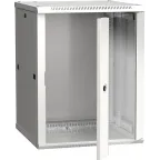 Шкаф настенный 19' LINEA W 12U 600x600мм стеклянная дверь RAL7035