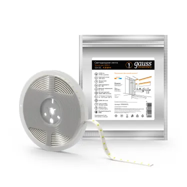 Лента светодиодная LED 2835/60-SMD 4.8 Вт/м 150 лм/м 3000К DC 12В IP66 8мм (ZIP bag 5м) Elementary Gauss