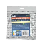 Лента гибкая светодиодная на самоклеящейся основе. ULS-2835-120LED/m-8мм-IP20-DC24V-9,6W/m-5м-3000K Катушка 5 м. в герметичной упаковке. (3000K).