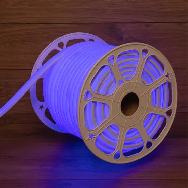 Гибкий неон LED SMD, форма – D, 16х16 мм, синий, 144 LED/м, 50 м