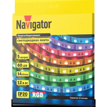 Лента светодиодная NLS-5050RGB60-14.4-IP20-12V R5