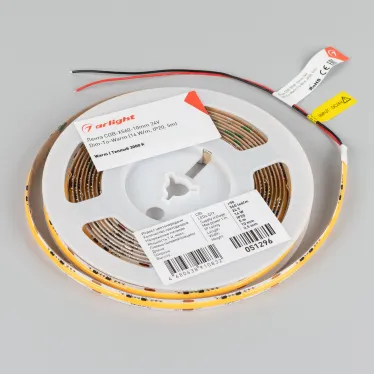 Лента светодиодная COB-X560-10mm 24V Dim-To-Warm (14 W/m, IP20, 5m) (ARL, Dim-To-Warm)