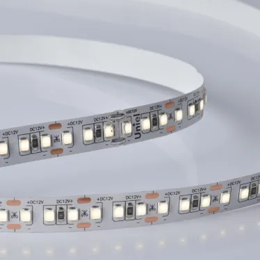 Лента гибкая светодиодная на самоклеящейся основе. ULS-M14-2835-168LED/m-10мм-IP20-DC12V-14W/m-5м-4000K PROFI Катушка 5м. в герметичной упаковке. (4000К).